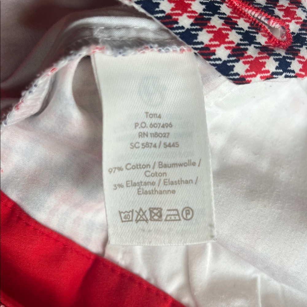Boden Richmond Red White & Blue Trousers Pants - Picture 9 of 11